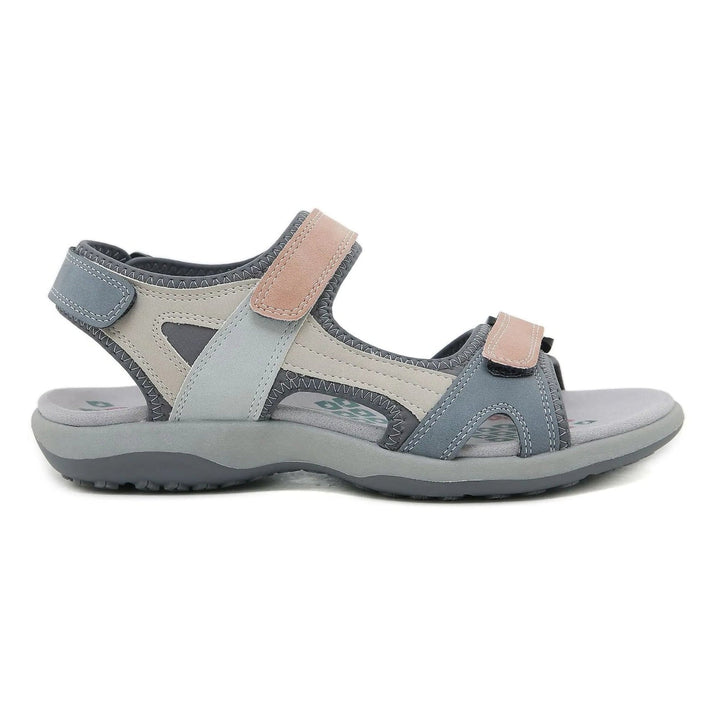 Hiking sandals with reinforced heel