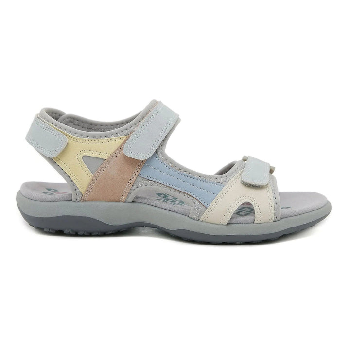 Hiking sandals with reinforced heel